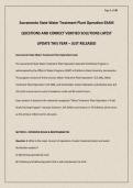 Sacramento State Water Treatment Plant Operation EXAM QUESTIONS AND CORRECT VERIFIED SOLUTIONS LATEST UPDATE THIS YEAR &ndash; JUST RELEASED&period;pdf&NewLine;&NewLine;