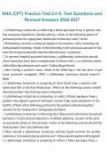 Package deal for NHA CPT Exam Review &ndash; Comprehensive Study Guide Questions and Correct Answers &ndash; National Healthcareer Association &lpar;NHA&rpar; Certified Phlebotomy Technician &lpar;CPT&rpar; &ndash; 2026&sol;2027 Certification Review Guide