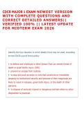 CDCR MAJOR 1 EXAM 2026-2027 NEWEST VERSION WITH COMPLETE QUESTIONS AND CORRECT DETAILED ANSWERS&vert;&vert; VERIFIED 100&percnt; &vert;&vert; LATEST UPDATE FOR FINAL EXAM