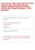 PC 832 Practice EXAM 2026-2027 NEWEST&excl;&excl; ACTUAL COMPLETE REAL EXAM QUESTIONS AND CORRECT DETAILED ANSWERS &lpar;VERIFIED ANSWERS&rpar; &vert;ALREADY GRADED A&plus;&vert;&vert; BRAND NEW&excl;&excl;&excl;