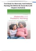 Test Bank For Maternity And Pediatric Nursing 5th Edition By Susan Ricci &lpar;All Chapters Included&rpar;