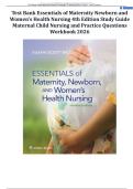 Test Bank Essentials of Maternity Newborn and Women&rsquo;s Health Nursing 4th Edition Study Guide Maternal Child Nursing and Practice Questions Workbook 2026