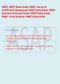 SMQT&comma; SMQT Study Guide&comma; SMQT- Survey & &NewLine;Certification Background&comma; SMQT Study Guide&comma; SMQT&NewLine;Surveyors & Survey Teams&comma; SMQT Study Guide&comma; &NewLine;SMQT- Fraud & Abuse&comma; SMQT Study Guide  