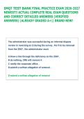 SMQT TEST BANK FINAL PRACTICE EXAM 2026-2027 &NewLine;NEWEST&excl;&excl; ACTUAL COMPLETE REAL EXAM QUESTIONS &NewLine;AND CORRECT DETAILED ANSWERS &lpar;VERIFIED &NewLine;ANSWERS&rpar; &vert;ALREADY GRADED A&plus;&vert;&vert; BRAND NEW&excl; 