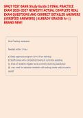 SMQT TEST BANK Study Guide 3 FINAL PRACTICE &NewLine;EXAM 2026-2027 NEWEST&excl;&excl; ACTUAL COMPLETE REAL &NewLine;EXAM QUESTIONS AND CORRECT DETAILED ANSWERS &NewLine;&lpar;VERIFIED ANSWERS&rpar; &vert;ALREADY GRADED A&plus;&vert;&vert; &NewLine;BRAND NEW&excl;SMQT TEST BANK Study Guide 3 FINAL PRACTICE &NewLine;EXAM 2026-2027 NEW