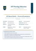 ATI Mental Health Proctored Exam  ATI Nursing Education &lpar;Latest 2026&sol;2027 Update&rpar; &vert; Complete Q&A with Verified Answers and Detailed Rationales &vert; Psychiatric Nursing &vert; A&plus; Graded
