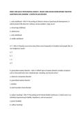 FRHD 1100 QUIZ 2 PSYCHOSOCIAL HEALTH &vert; FAMILY AND HUMAN DEVELOPMENT PRACTICE QUESTIONS AND ANSWERS &vert; COMPLETE QUIZ REVIEW