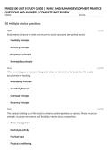 FRHD 1100 UNIT 8 STUDY GUIDE &vert; FAMILY AND HUMAN DEVELOPMENT PRACTICE QUESTIONS AND ANSWERS &vert; COMPLETE UNIT REVIEW