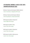 ATI PEDIATRIC NURSING 4 MOCK TEST WITH &NewLine;ANSWER RATIONALES 2026