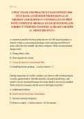 CPESC EXAM AND PRACTICE EXAM NEWEST 2026 &NewLine;TEST BANK&vert; &lpar;CERTIFIED PROFESSIONAL IN &NewLine;EROSION AND SEDIMENT CONTROL&rpar; EXAM PREP &NewLine;WITH COMPLETE 400 REAL EXAM QUESTIONS AND &NewLine;CORRECT VERIFIED ANSWERS&sol; ALREADY GRADED &NewLine;A&plus; &lpar;MOST RECENT&excl;&excl;&rpar; 