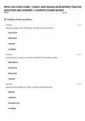 FRHD 1100 STUDY GUIDE &vert; FAMILY AND HUMAN DEVELOPMENT PRACTICE QUESTIONS AND ANSWERS &vert; COMPLETE COURSE REVIEW
