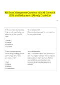 RD Exam Management Questions with All Correct & 100&percnt; Verified Answers &vert;Already Graded A&plus;