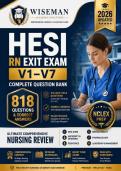 HESI RN Exit Exam V1&ndash;V7 Complete Question Bank &lpar;818 Questions and Correct Answers&rpar; &vert; Ultimate Comprehensive Nursing Review &vert; 2026 Updated &vert; NCLEX Prep&period;