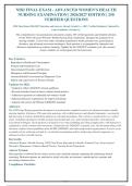 N582 Final Exam 2026-2027 Questions and Answers Already Graded A&plus;&period; 100&percnt; Verified Solutions &vert; Updated Per&NewLine;Latest Guidelines &vert; Graded A&plus;