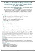 NUR 180 Exam 2 2026-2027 Questions and Answers Already Graded A&plus;&period; 100&percnt; Verified Solutions &vert; Updated Per&NewLine;Latest Guidelines &vert; Graded A&plus;