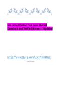Issa cpt certification Final exam &vert;Actual Questions and Verified Answers&vert; Updated 