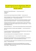SonicWall Network Security Administrator &lpar;SNSA&rpar; Test Questions with all Correct & 100&percnt; Verified Answers &vert;Already Graded A&plus;