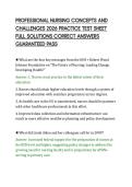 PROFESSIONAL NURSING CONCEPTS AND&NewLine;CHALLENGES 2026 PRACTICE TEST SHEET&NewLine;FULL SOLUTIONS CORRECT ANSWERS&NewLine;GUARANTEED PASS