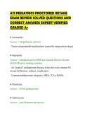 ATI PEDIATRICS PROCTORED RETAKE &NewLine;EXAM REVIEW SOLVED QUESTIONS AND &NewLine;CORRECT ANSWERS EXPERT VERIFIED &NewLine;GRADED A&plus;