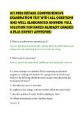 ATI PEDS RETAKE COMPREHENSIVE &NewLine;EXAMINATION TEST WITH ALL QUESTIONS &NewLine;AND WELL ELABORATED ANSWERS FULL &NewLine;SOLUTION TOP RATED ALREADY GRADED &NewLine;A PLUS EXPERT APPROVED