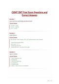 CIEMT EMT Final Exam Questions and Correct Answers&NewLine;