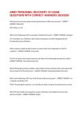 Army Personnel Recovery 101 Exam Questions with Correct Answers 2025&sol;2026 &vert; Complete Study Guide & Exam Preparation
