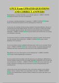 CPCE Exam UPDATED QUESTIONS &NewLine;AND CORRECT ANSWERS