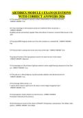 Arthrex Module 1 Exam Questions with Correct Answers 2026 &vert; Comprehensive Certification Exam Prep & Study Guide