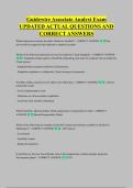 Guidewire Associate Analyst Exam &NewLine;UPDATED ACTUAL QUESTIONS AND &NewLine;CORRECT ANSWERS