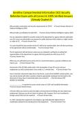 Sensitive Compartmented Information &lpar;SCI&rpar; Security Refresher Exam with all Correct & 100&percnt; Verified Answers &vert;Already Graded A&plus;