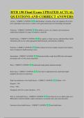 HTH 150 Final Exam UPDATED ACTUAL &NewLine;QUESTIONS AND CORRECT ANSWERS