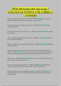 HTH 100 Jordan McCann Exam 3 &NewLine;UPDATED QUESTIONS AND CORRECT &NewLine;ANSWERS