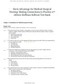 Davis Advantage for Medical-Surgical &NewLine;Nursing&colon; Making Connections to Practice 2nd &NewLine;edition Hoffman Sullivan Test Bank 