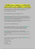OM300 Exam 1 Chapters 1-4 UPDATED &NewLine;QUESTIONS AND CORRECT ANSWERS