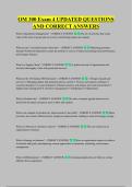 OM 300 Exam 4 UPDATED QUESTIONS &NewLine;AND CORRECT ANSWERS