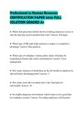 Professional in Human Resources&NewLine;CERTIFICATION PAPER 2026 FULL&NewLine;SOLUTION GRADED A&plus;