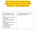 ICC California UST Inspector Exam&NewLine;Questions and Answers with Verified&NewLine;Solutions &vert; Latest Updated 2026