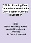 Comprehensive Guide for Chief Business Officials in Education Test &vert; Questions & Answers&comma; Comprehensive Study Guide&comma; Practice Test & Revision Notes &vert; Latest 2026 PDF