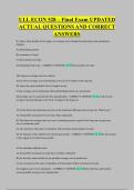 ULL ECON 528 &ndash; Final Exam UPDATED &NewLine;ACTUAL QUESTIONS AND CORRECT &NewLine;ANSWERS
