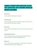 GIZMOS STUDENT EXPLORATION ACTUAL&NewLine;TEST QUESTIONS AND ANSWERS BUNDLED&NewLine;REVIEW MATERIAL