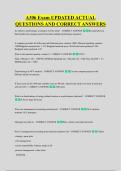 A306 Exam UPDATED ACTUAL &NewLine;QUESTIONS AND CORRECT ANSWERS