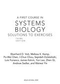 Solution Manual For A First Course in Systems Biology 3rd Edition By Eberhard Voit&comma; Melissa L&period; Kemp