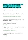 GIZMOS STUDENT EXPLORATION FINAL&NewLine;PAPER QUESTIONS AND CORRECT&NewLine;ANSWERS FULL REVIEW RESOURCE&NewLine;