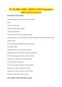 NC NURSE AIDE 1 SKILLS TEST Questions&NewLine;with Correct Answers