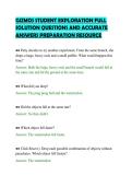 GIZMOS STUDENT EXPLORATION FULL&NewLine;SOLUTION QUESTIONS AND ACCURATE&NewLine;ANSWERS PREPARATION RESOURCE