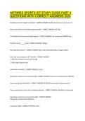 Arthrex Sports IOT Study Guide Part 4 Questions with Correct Answers 2026 Exam Preparation