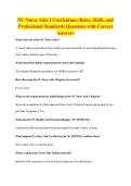 NC Nurse Aide I Curriculum&colon; Roles&comma; Skills&comma; and&NewLine;Professional Standards Questions with Correct&NewLine;Answers