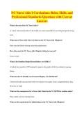 NC Nurse Aide I Curriculum&colon; Roles&comma; Skills&comma; and&NewLine;Professional Standards Questions with Correct&NewLine;Answers