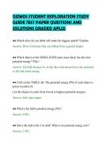 GIZMOS STUDENT EXPLORATION STUDY&NewLine;GUIDE TEST PAPER QUESTIONS AND&NewLine;SOLUTIONS GRADED APLUS