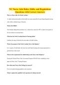 NC Nurse Aide Roles&comma; Skills&comma; and Regulations&NewLine;Questions with Correct Answers